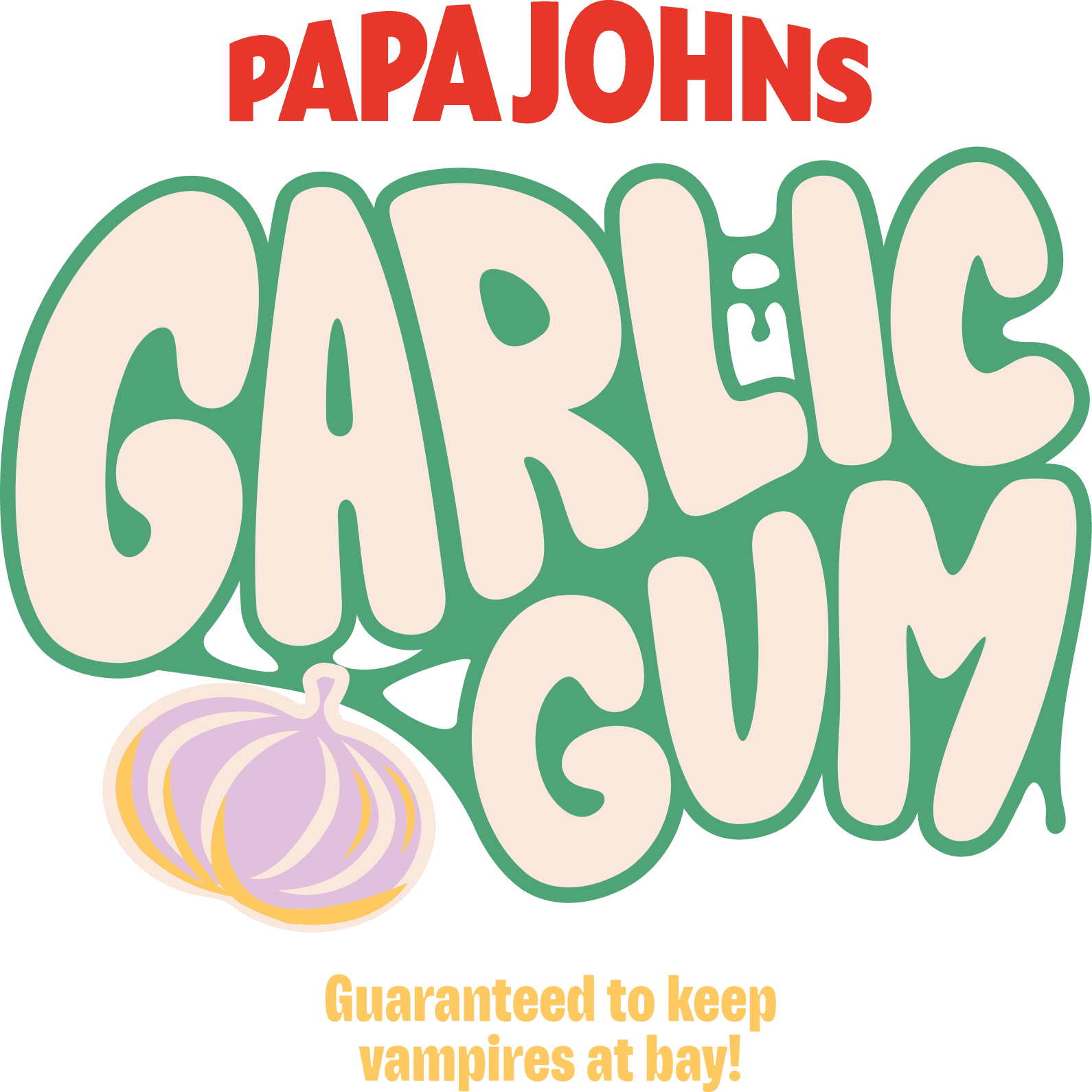 Papa Johns Garlic Gum Graphic